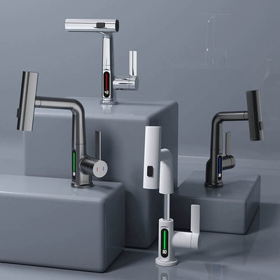 Pull-out Kitchen Faucet With Digital Display And Adjustable Lift