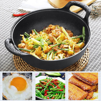 Cast Iron Pot Uncoated Durable Non Stick Cooking Pan