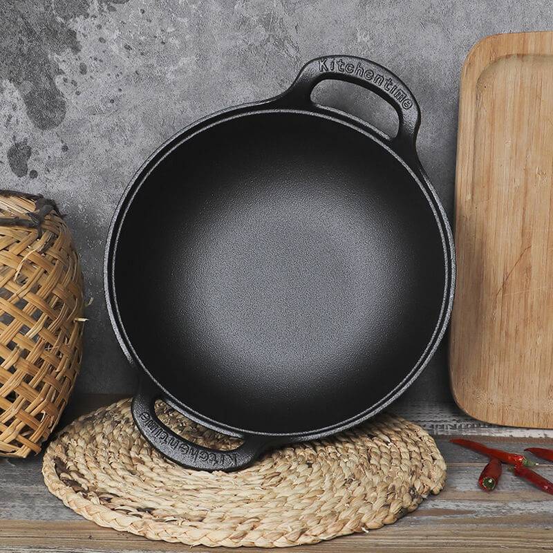 Cast Iron Pot Uncoated Durable Non Stick Cooking Pan