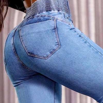 High Waist Stretch Flare Jeans Comfortable Stylish Fit