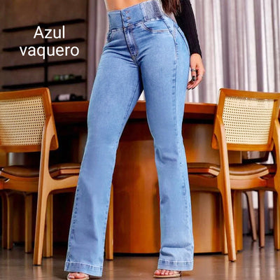 High Waist Stretch Flare Jeans Comfortable Stylish Fit