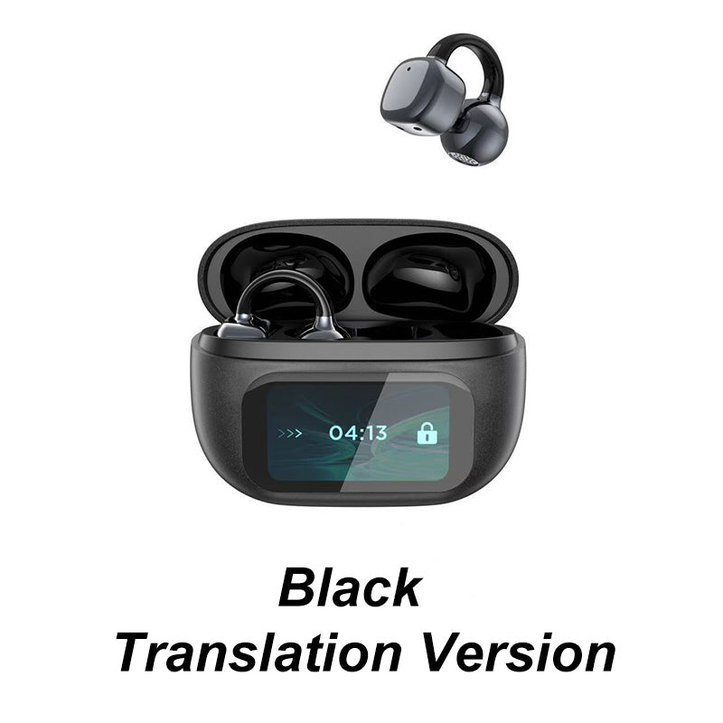 Ear Clip-on Intelligent Translation Headset With Color Screen Display