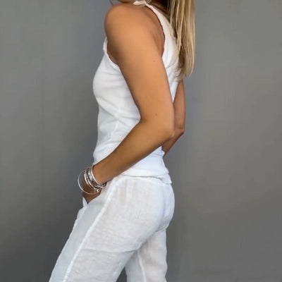 Women's Casual Two-Piece Set Solid Color Comfortable Outfit
