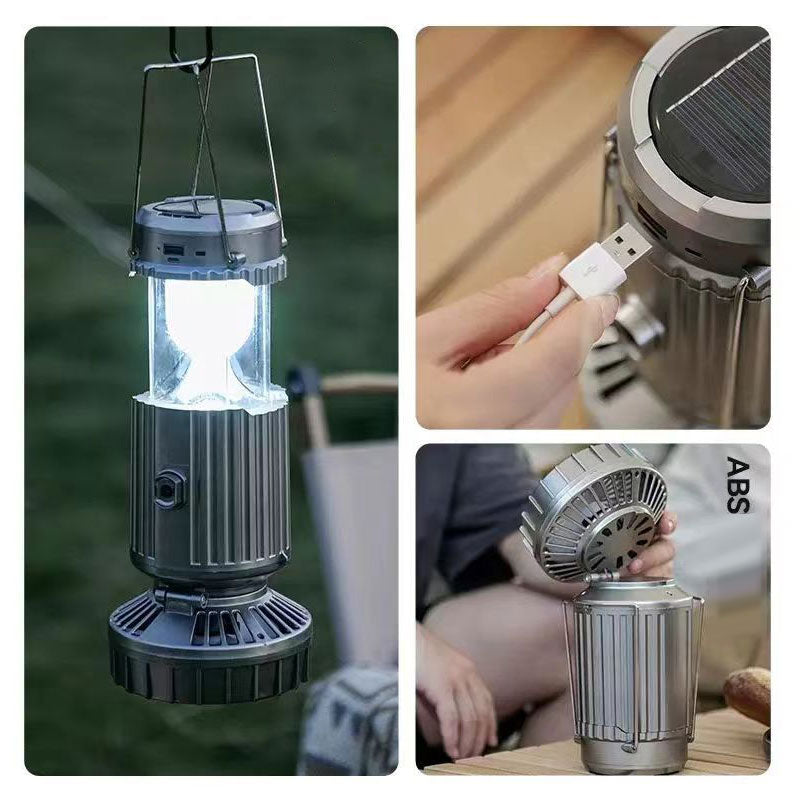Solar Camping Light And Fan Portable Adventure Combo