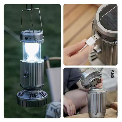 Solar Camping Light And Fan Portable Adventure Combo