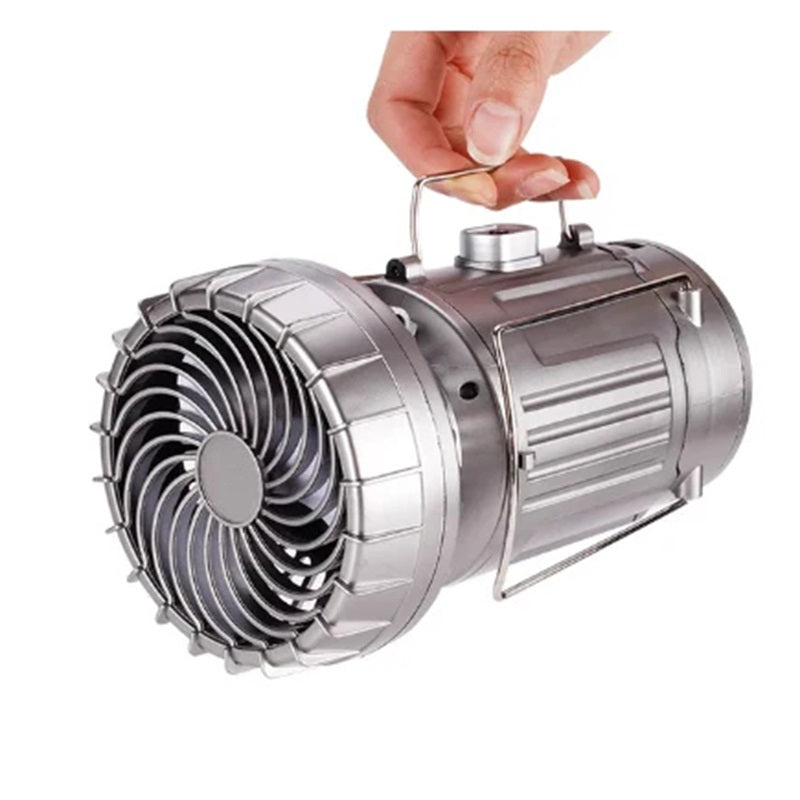 Solar Camping Light And Fan Portable Adventure Combo