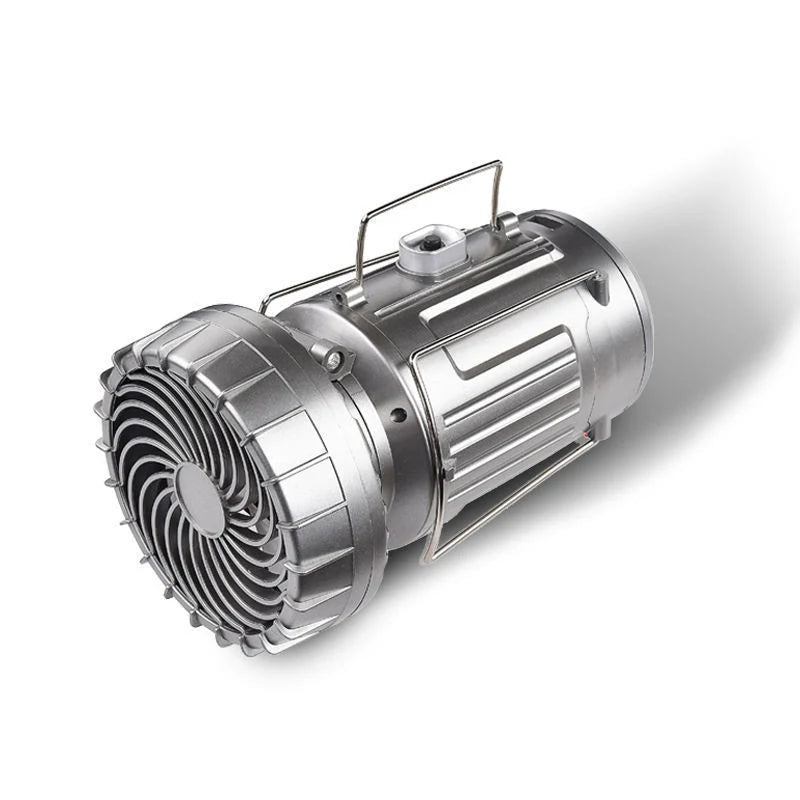 Portable Solar Light And Fan For Outdoor Adventure Use