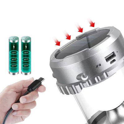 Solar Camping Light And Fan Portable Adventure Combo