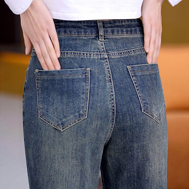 Women’s Loose Fit Straight Jeans Comfortable Stylish Casual Denim