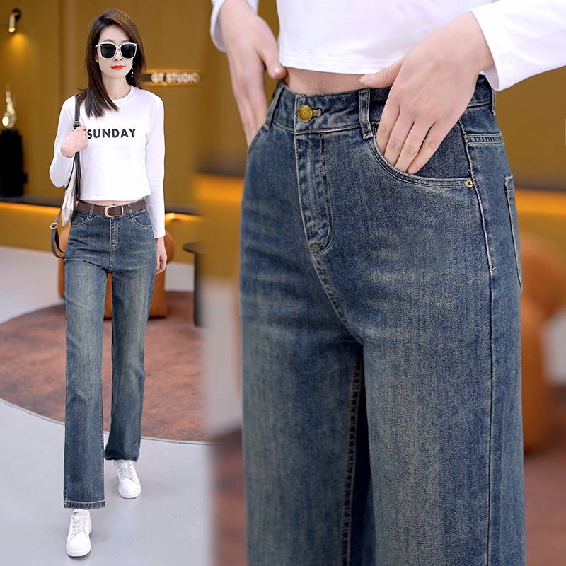 Women’s Loose Fit Straight Jeans Comfortable Stylish Casual Denim