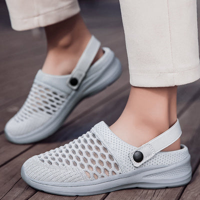 Breathable Mesh Sandals Lightweight Comfortable Half Slip On Shoes