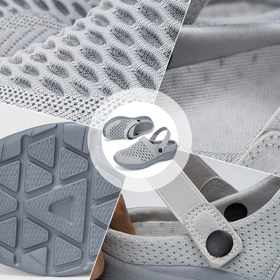 Breathable Mesh Sandals Lightweight Comfortable Half Slip On Shoes