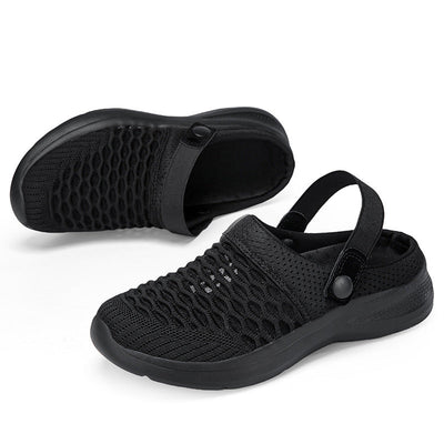 Breathable Mesh Sandals Lightweight Comfortable Half Slip On Shoes