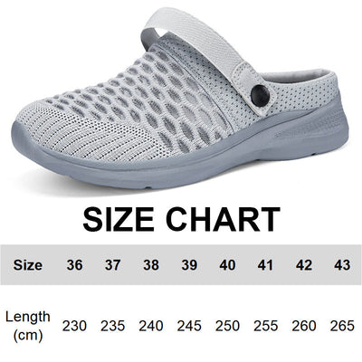 Breathable Mesh Sandals Lightweight Comfortable Half Slip On Shoes