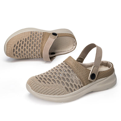Breathable Mesh Sandals Lightweight Comfortable Half Slip On Shoes