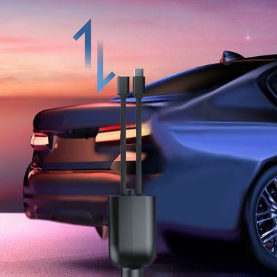 Bluetooth Retractable Car Charger 120W Fast Multifunctional Adapter