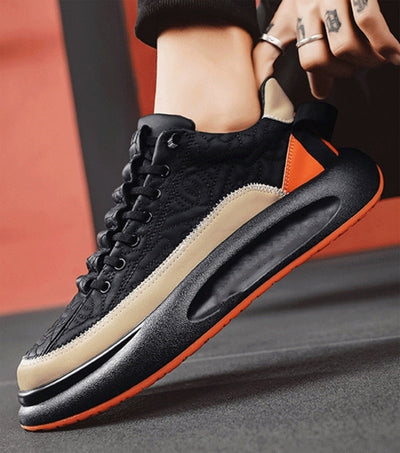 Men's Leather Casual Shoes With Thick Durable Soles