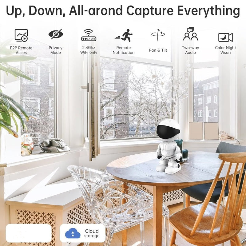360° HD Wireless WiFi Surveillance Camera With Infrared Night Vision