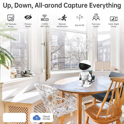 360° HD Wireless WiFi Surveillance Camera With Infrared Night Vision