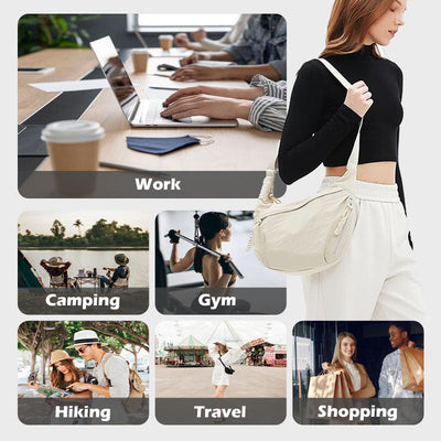 Unisex Large Capacity Crossbody Bag Spacious Durable Everyday Use