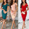 Women's Off-Shoulder Bodycon Dress Slim Fit Sexy Evening Wear