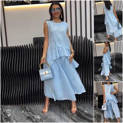 Women’s Two-Piece Set Sleeveless Top And Wide Leg Pants