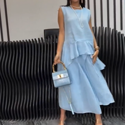 Women’s Two-Piece Set Sleeveless Top And Wide Leg Pants