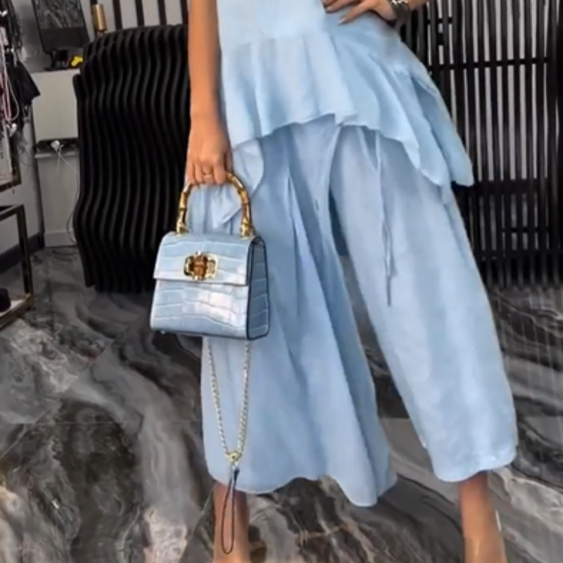 Women’s Two-Piece Set Sleeveless Top And Wide Leg Pants