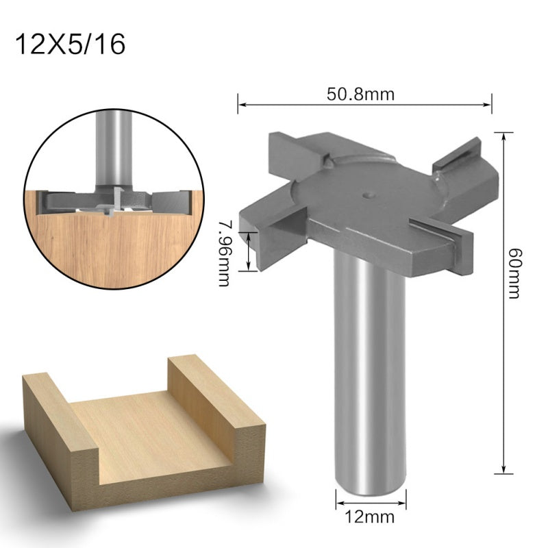 T-shaped Grooving Milling Cutter 4-Flute Precision Tool