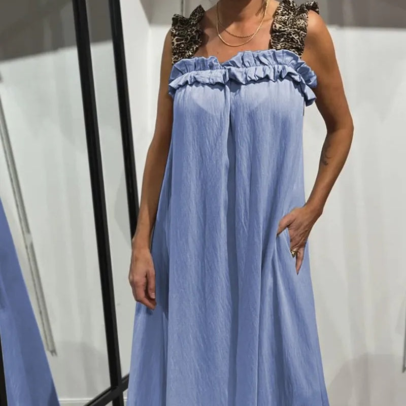 Women's Casual Sleeveless Maxi Dress With Pockets Lightweight Summer