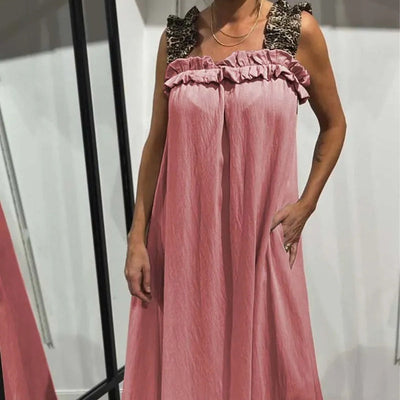 Women's Casual Sleeveless Maxi Dress With Pockets Lightweight Summer
