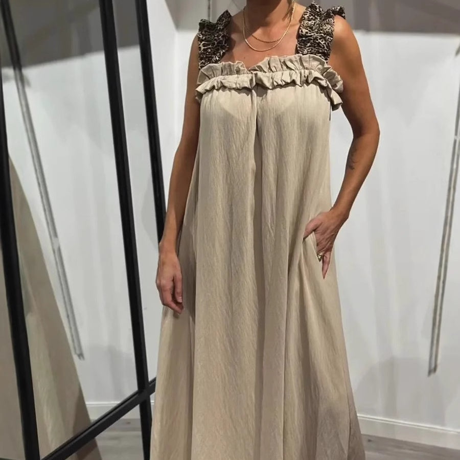 Women's Casual Sleeveless Maxi Dress With Pockets Lightweight Summer