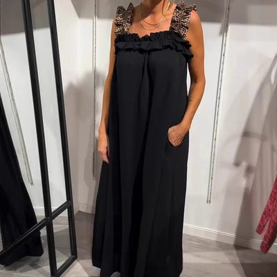 Women's Casual Sleeveless Maxi Dress With Pockets Lightweight Summer