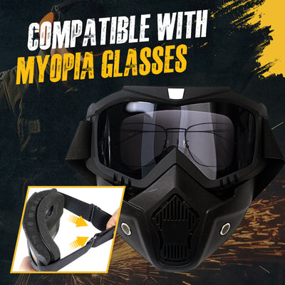 Full Face Goggles Detachable HD Anti-Fog Anti-Glare UV Protection