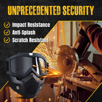 Full Face Goggles Detachable HD Anti-Fog Anti-Glare UV Protection