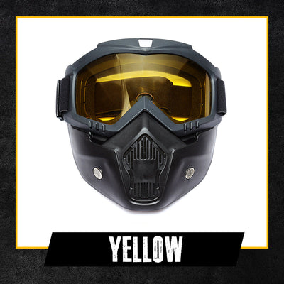 Full Face Goggles Detachable HD Anti-Fog Anti-Glare UV Protection