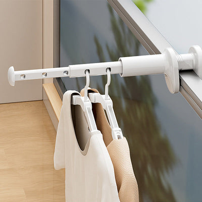 Extendable Clothes Hanger Rack 5-Hole Window Frame Organizer