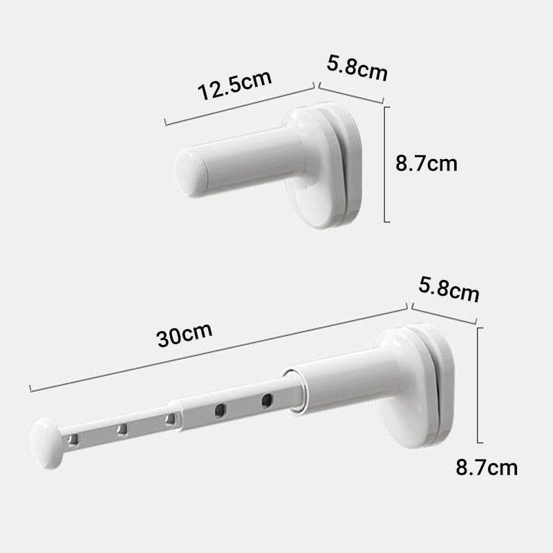 Extendable Clothes Hanger Rack 5-Hole Window Frame Organizer