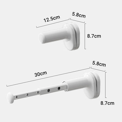 Extendable Clothes Hanger Rack 5-Hole Window Frame Organizer