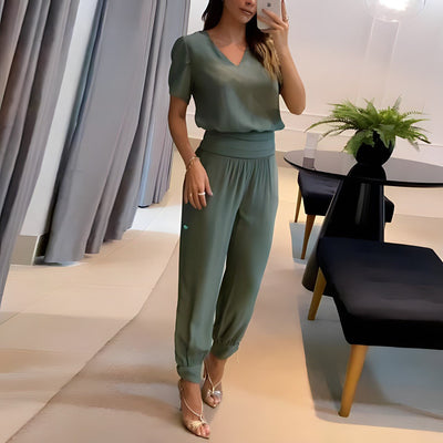 Elegant Comfortable Short Sleeve Two Piece Set For Women