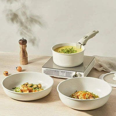 Non-stick Cookware Set With Removable Handle Oven Safe Design