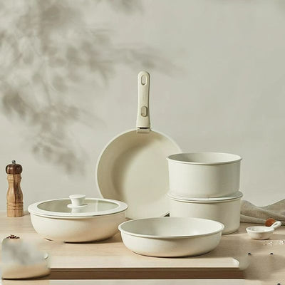 Non-stick Cookware Set With Removable Handle Oven Safe Design