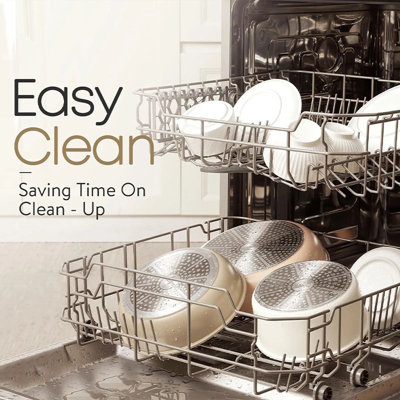 Non-stick Cookware Set With Removable Handle Oven Safe Design