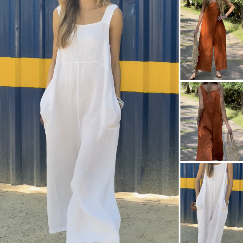 Women’s Wide Leg Jumpsuit Sleeveless Comfortable Fashion Design