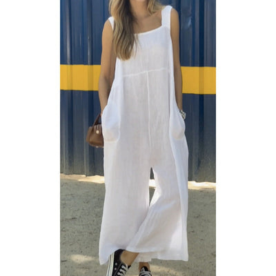Women’s Wide Leg Jumpsuit Sleeveless Comfortable Fashion Design