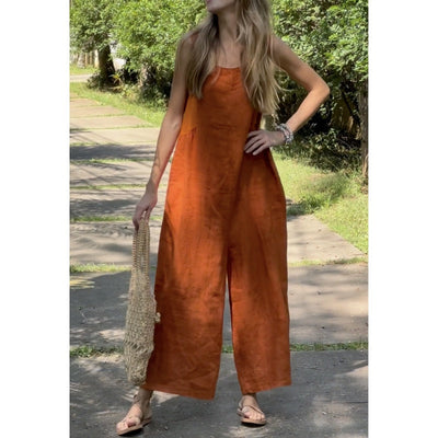 Women’s Wide Leg Jumpsuit Sleeveless Comfortable Fashion Design