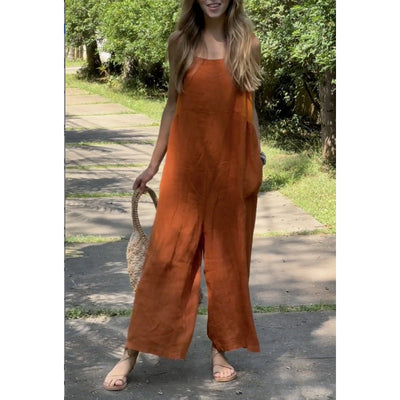 Women’s Wide Leg Jumpsuit Sleeveless Comfortable Fashion Design