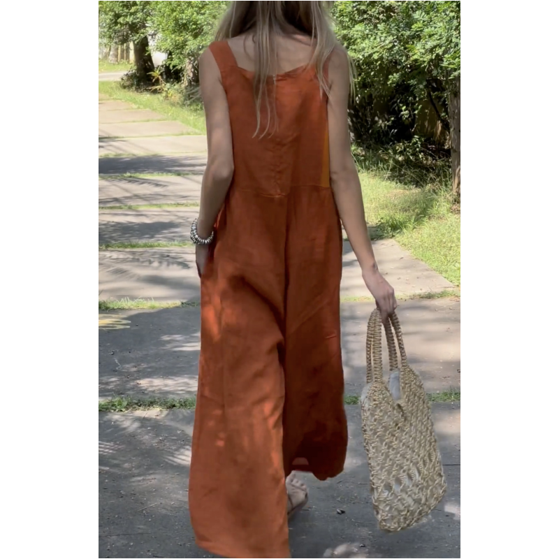 Women’s Wide Leg Jumpsuit Sleeveless Comfortable Fashion Design