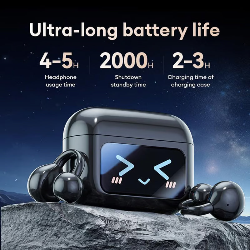 Bluetooth Clip On Earphones Wireless Music Earbuds For Active Lifestyle