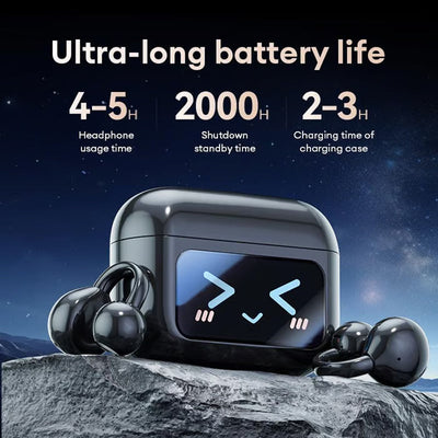 Bluetooth Clip On Earphones Wireless Music Earbuds For Active Lifestyle